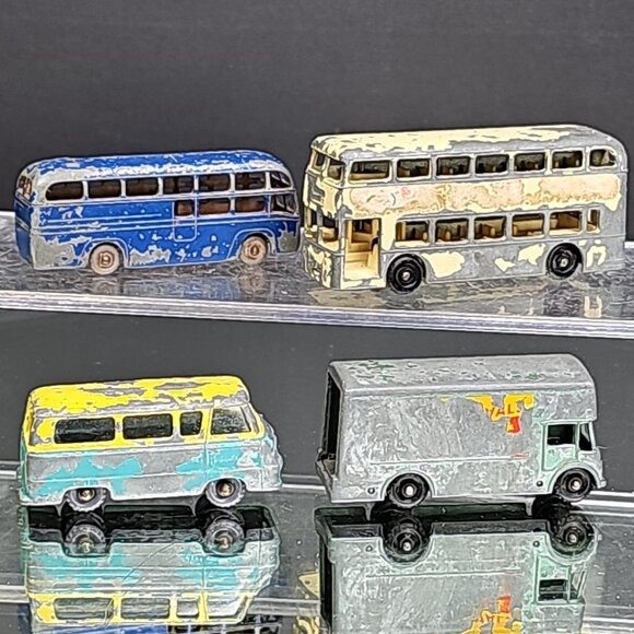 Lesney Budgie Diecast Buses And Vans 4pcs Total Vintage Collectibles England - Picture 6 of 13